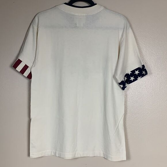 vintage raggedy Ann and Andy shirt stars stripes made in USA Medium M - Picture 6 of 7